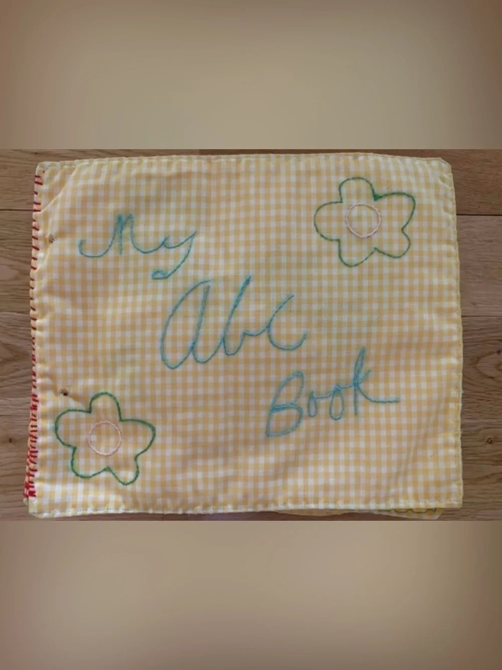 Vintage handmade cloth ABC alphabet children’s book